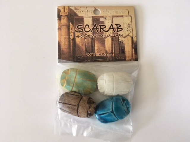 Egyptian Scarabs: 4 Large - Click Image to Close